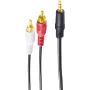 shiverpeaks BS30832-G audiokaapeli 1,5 m 3,5 mm 2 x RCA musta (BS30832-G)