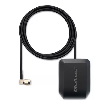GPS/GLONASS-antenni QOLTEC 28 dBi 50 W SMA-kulmaliittimellä