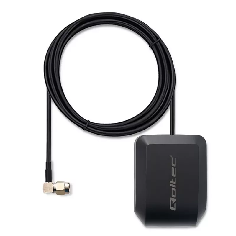 GPS/GLONASS-antenni QOLTEC 28 dBi 50 W SMA-kulmaliittimellä