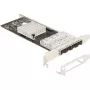 Delock PCI Express x4 -kortti 4 x SFP -paikalla Gigabit LAN i350 (88342)