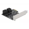 SATA PCI Express x1 -kortti DeLOCK 90010 Low-Profile-muototekijä