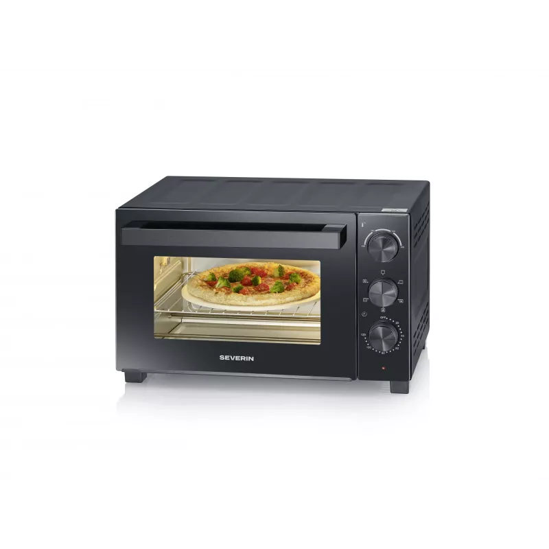 Severin TO 2075 miniuuni — 30 l tilavuus, 1600 W, vapaasti seisova, musta, grillitoiminto