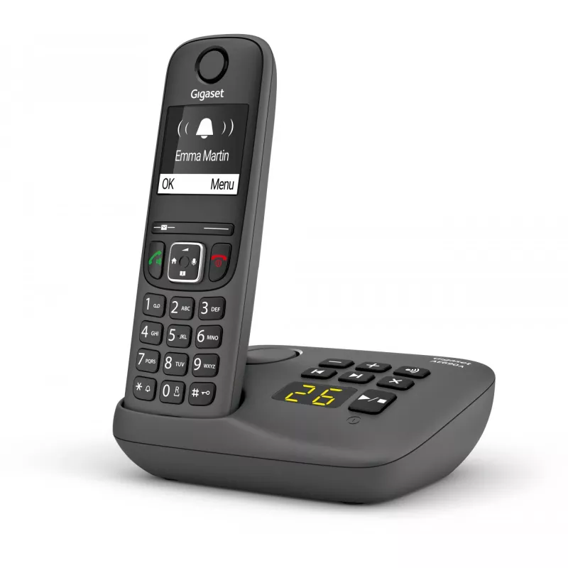 Analoginen/DECT-puhelin Gigaset AE690A numeronäyttö langaton käsipuhelin antrasiitti