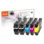 Peach PI500-274 mustekasetti 5 kpl yhteensopiva musta, syaani, magenta, keltainen