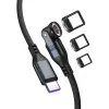 USB-C-kaapeli 4smarts GravityCord 240W 1,8 m – USB-C–USB-C suurteholataus ja tiedonsiirto