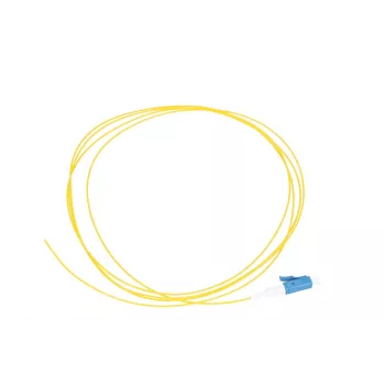 Pigtail LC/PC yksimuotokuitu Extralink 1,5 m 900 µm G.657.A1 FTTH keltainen Easy-strip
