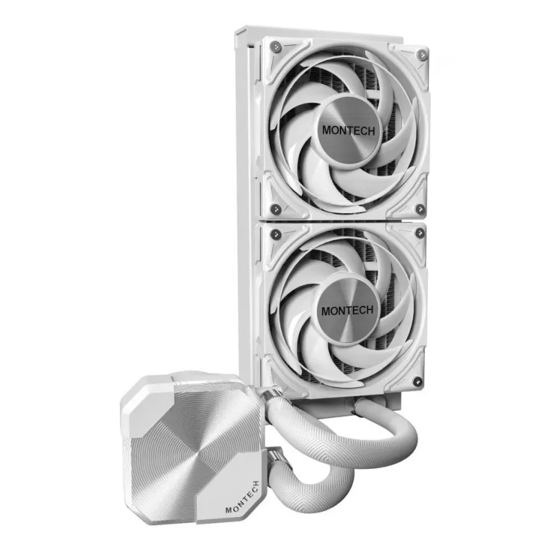 Montech HyperFlow Silent 240 prosessorin All-in-One-nestejäähdytin 12 cm valkoinen 1 kpl