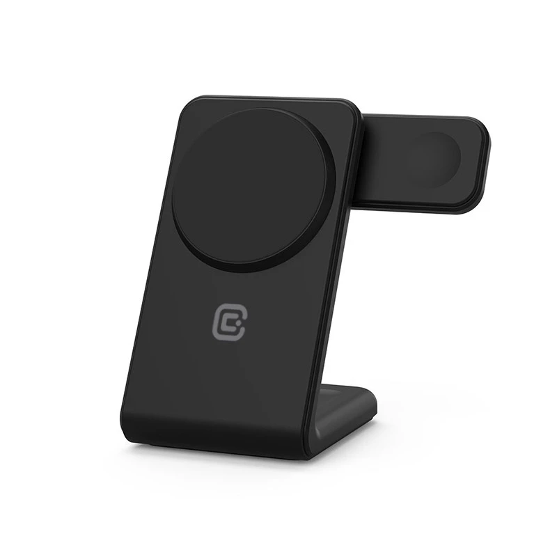 Sisälaturi Crong CRG-MSPS-BLK älykello musta Lightning USB langaton