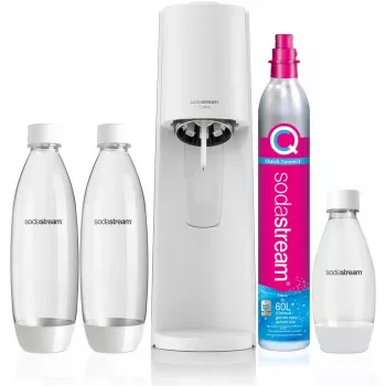 SodaStream-virvoitusjuomalaite Terra Megapack QC valkoinen, 3 pulloa (2270213)