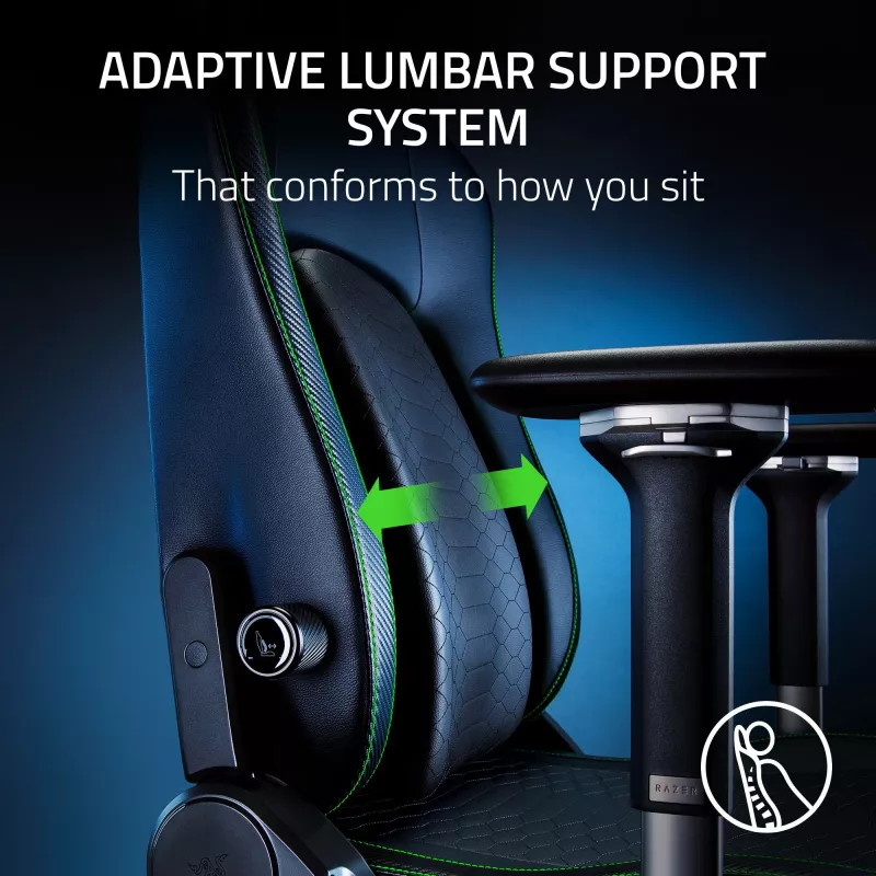 Pelituoli Razer Iskur V2 pehmustettu istuin musta