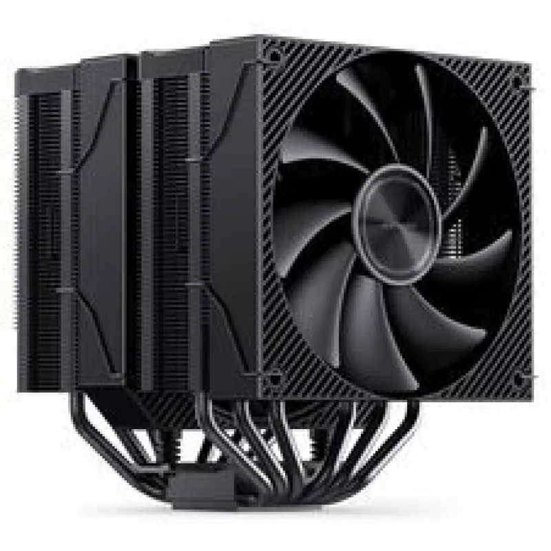 CPU-jäähdytin Jonsbo CA90 Dual-Tower 1×130 mm ja 1×120 mm PWM-ARGB-tuulettimella, musta
