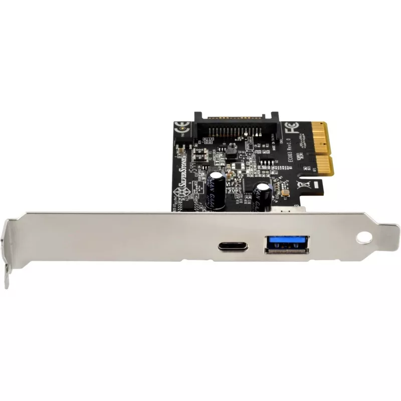 SilverStone ECU03 - USB-sovitin - PCIe 2,0 x2 Low Profile - USB-C 3,1 x 1 + USB-C x 1 (SST-ECU03)