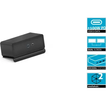 Telakointiasema PureLink Mediahub2 USB-C (M2-ENC07-9940) – musta, USB-C-isäntäliitäntä