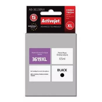 Mustekasetti ActiveJet AB-3619BNX yhteensopiva Brother LC3619Bk XL musta 65 ml suuri (XL) riitto