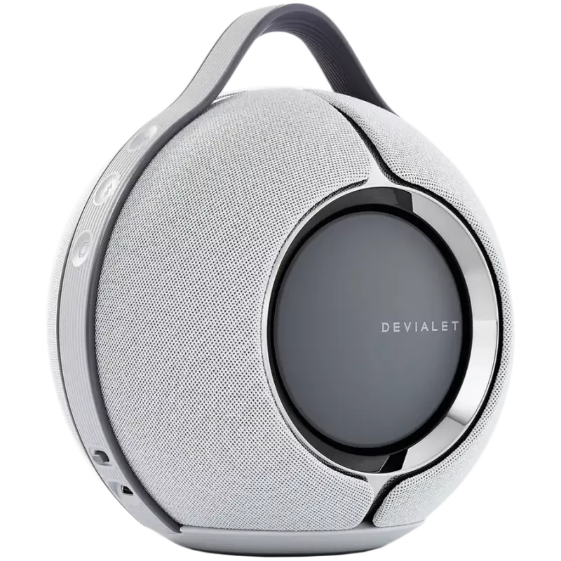 Devialet Mania vaaleanharmaa telakalla