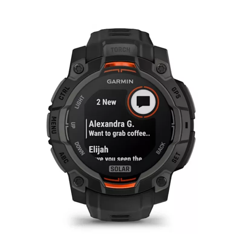 Garmin Instinct® 3 – 45 mm, Solar-kello musta