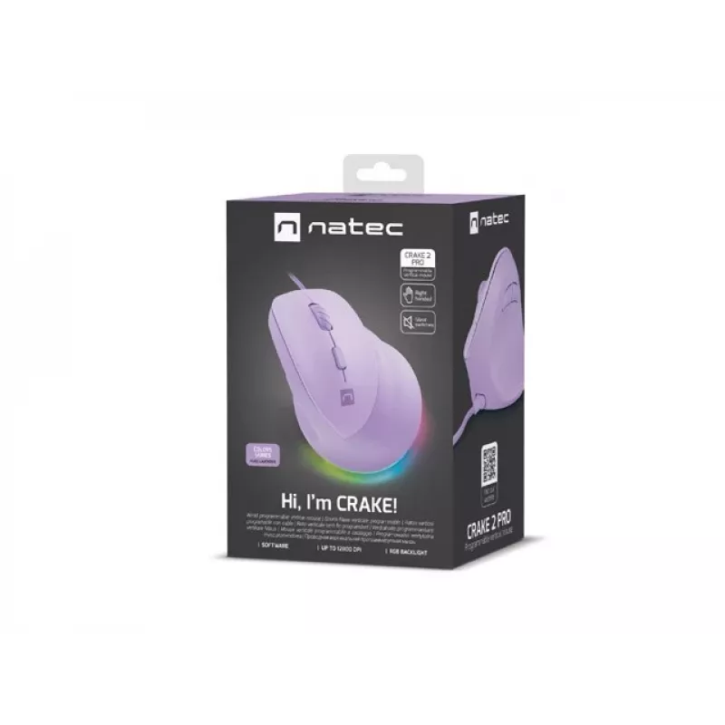 NATEC Crake 2 Pro hiiri yleinen oikeakätisille USB Type-A optinen 12800 DPI