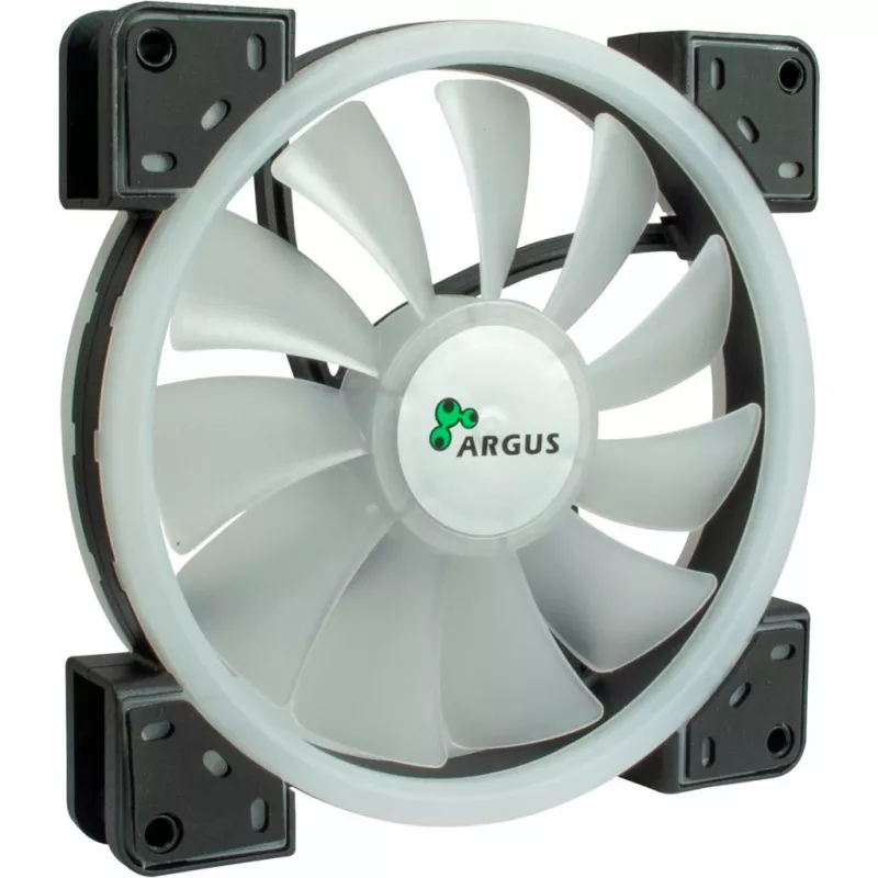 Inter-Tech 88885539 Argus RS-141 RGB kotelotuuletin, 140x140x25 mm, 1200 rpm, musta