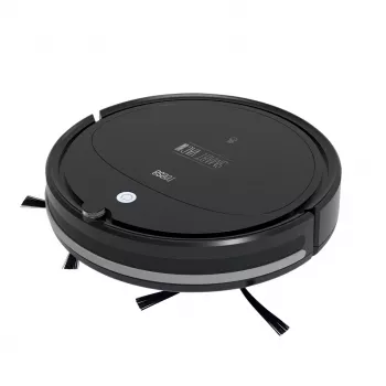 Robotti-imuri TEESA Smart VAC 2 — pyöreä, musta, 1000 Pa imuteho, 9,6 V/2000 mAh Li-akku, 0,2 l pölysäiliö, WLAN, automaattinen paluu