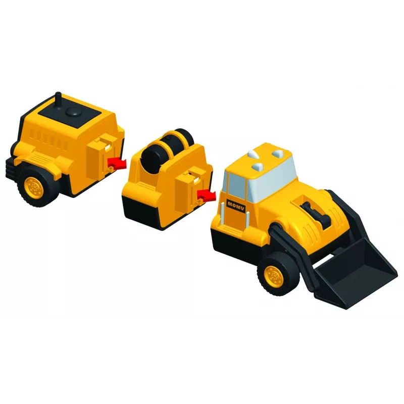 Ajoneuvosarja Popular Playthings Mix or Match Vehicles Construction musta keltainen