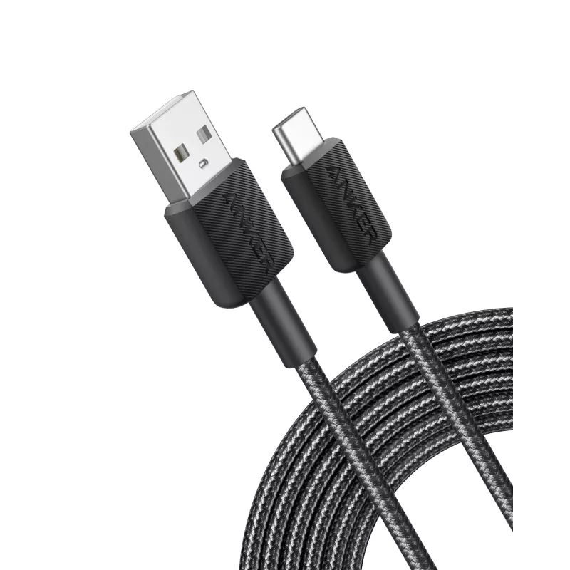 Anker Innovations 322 USB-A - USB-C kaapeli nylon 1,8M musta - kaapeli - digitaali/data