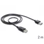 USB-kaapeli DeLOCK EASY-USB 2.0-A 2 m musta