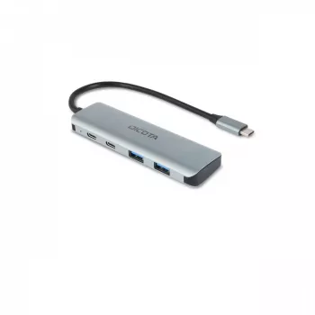 USB Type-C -keskitin DICOTA D32061 10000 Mbit/s hopea