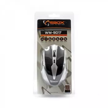 Hiiri SBOX WM-9017BS musta/hopea USB