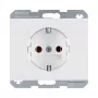 Pistorasia Type-F Berker 47157009, 16 A, 250 V, valkoinen, termoplastinen