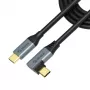 Akasa USB Type-C -laturikaapeli suorakulmaisella liittimellä, 100 W PD - kaapeli - digitaali/data