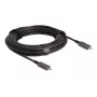 DeLOCK aktiivinen optinen USB-C video + data + PD -kaapeli 10 m musta