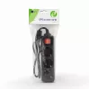 Gembird EG-PSU3-01 jatkojohto 0,6 m 3 AC-lähtöä sisäkäyttöön musta