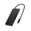 Belkin Connect, USB Type-C, HDMI, USB 2.0 Type-A, USB 3.2 Gen 1 (3.1 Gen 1) Type-C, MicroSD (TransFlash), SD, musta, pyöreä kaapeli, 0,2 m