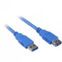 USB-kaapeli Sharkoon USB 3.0 M>F 3 m sininen