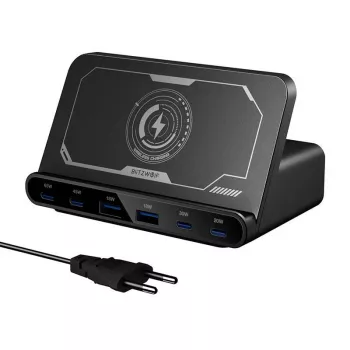 Laturi BlitzWolf BW-S27 160W, 2×USB-A, 4×USB-C