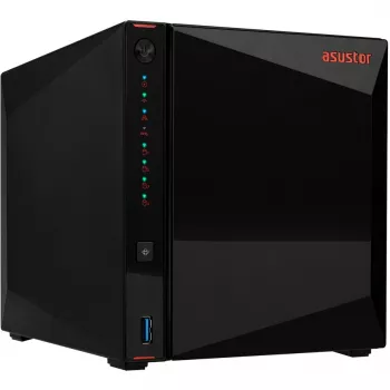 ASUSTOR Nimbustor 4 AS5304T - NAS-palvelin - 4 paikkaa - SATA 6Gb/s - RAID 0, 1, 5, 6, 10, JBOD - RAM 4GB - 2,5 Gigabit Ethernet - iSCSI-tuki (90-AS5304T00-MD30)