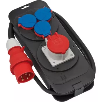 Brennenstuhl 1151600010 - Standard - muovi - musta - sininen - punainen - 4 AC-lähtöä - 2 m - 400 V