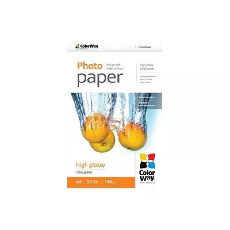Valokuvapaperi A4 Colorway PG180050A4 Gloss
