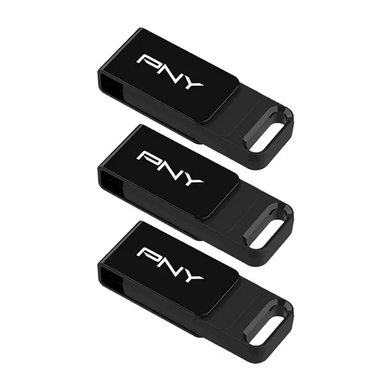 PNY Elite 128 GB USB-C 3.2 Gen 1 muistitikku, 3 kpl:n pakkaus (Retail)