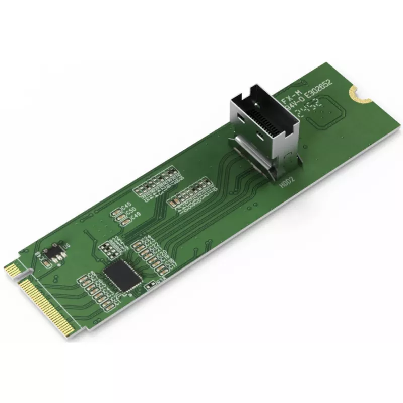 ICY DOCK - M.2 NVMe PCIe 4.0 SSD 1 x SlimSAS 4i -sovittimeen Redriverillä