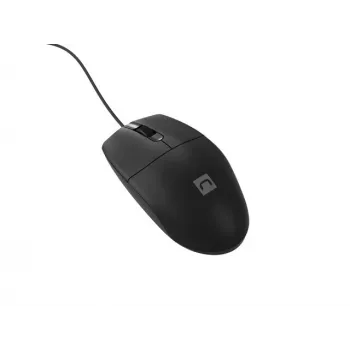 Langallinen toimistohiiri NATEC Ruff Plus USB Type-A, oikeakätinen, 1200 DPI, 3 painiketta, musta