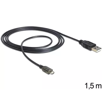 USB-kaapeli DeLOCK USB 2.0-A - USB micro-B 1,5 m
