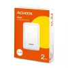 ADATA HV300 - kiintolevy - 2 TB - ulkoinen (kannettava) - USB 3.1 - 256-bittinen AES - valkoinen