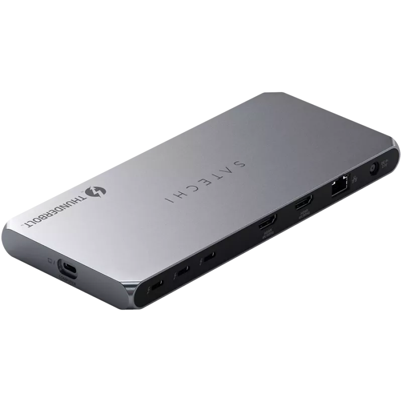 Satechi Thunderbolt 4 Dock ST-DT4MDM-EU — Thunderbolt 4 -telakka, 2× HDMI 2.0, 2× USB-A 3.2