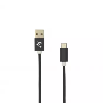 USB-USB-C-kaapeli White Shark Adder 2 m – lataus- ja tiedonsiirtokaapeli, valkoinen
