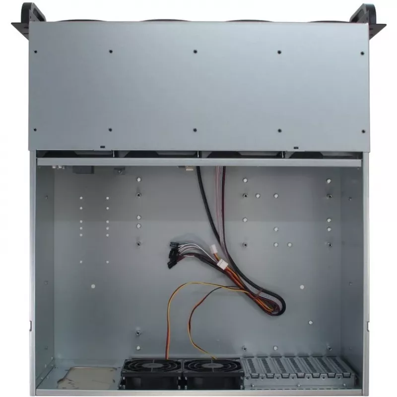 Palvelinkotelo Inter-Tech 4U-4408 rack musta, hopea