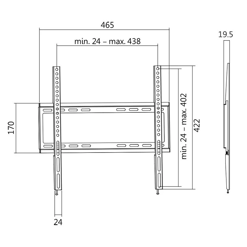 TV-teline LogiLink BP0009 139,7 cm (55