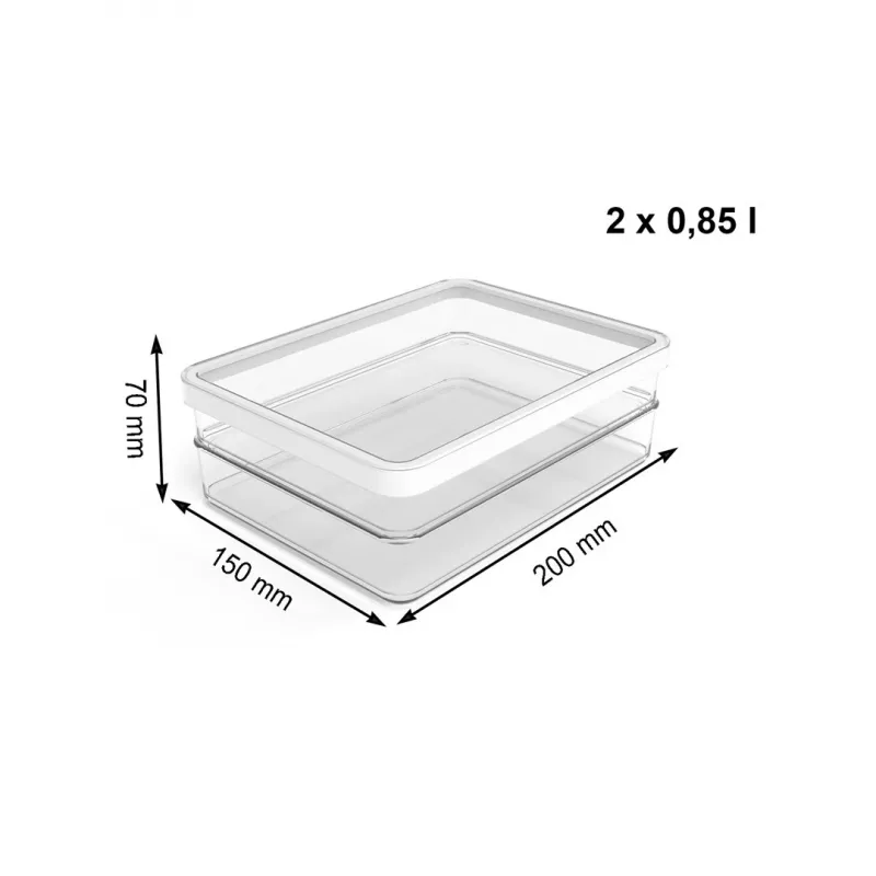 ROTHO Rondo Loft - ruokasäilytysastia - 2 x 0,85 l
