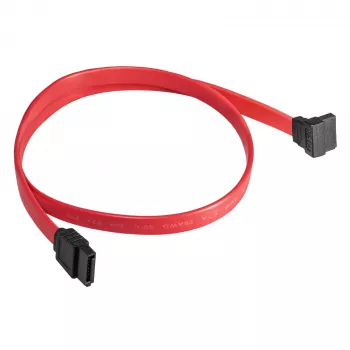 Akyga AK-CA-51 SATA III -kaapeli 6 Gb/s, suora 90° kulmaan, 0,5 m, punainen