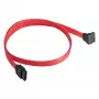 Akyga AK-CA-51 SATA III -kaapeli 6 Gb/s, suora 90° kulmaan, 0,5 m, punainen